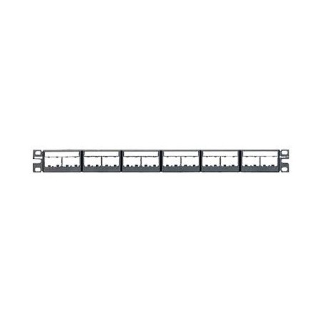 Panduit MINI-COM Modular Faceplate Patch Panels - Propojovací panel - černá - 1U - 19" - 24 porty CPPL24WBLY
