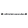 Panduit MINI-COM Modular Faceplate Patch Panels - Propojovací panel - černá - 1U - 19" - 24 porty CPPL24WBLY
