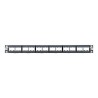 Panduit MINI-COM Modular Faceplate Patch Panels - Propojovací panel - černá - 1U - 19" - 24 porty CPP24WBLY