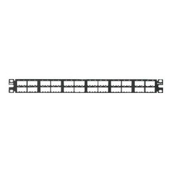 Panduit MINI-COM High Density Modular - Propojovací panel - černá - 1U - 19"/23" - 48 portů