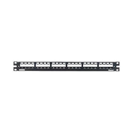 Panduit MINI-COM All Metal Shielded Modular Patch Panel - Propojovací panel - STP - černá - 1U - 19" - 24 porty