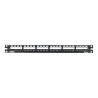 Panduit MINI-COM All Metal Shielded Modular Patch Panel - Propojovací panel - STP - černá - 1U - 19" - 24 porty