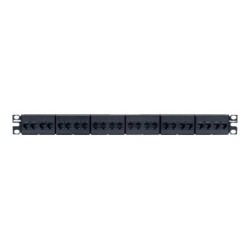 Panduit MINI-COM Coupler Patch Panel - Propojovací panel - CAT 6 - černá - 1U - 19" - 24 porty