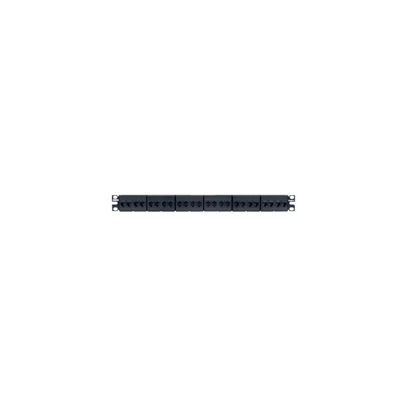 Panduit MINI-COM Coupler Patch Panel - Propojovací panel - CAT 6 - černá - 1U - 19" - 24 porty