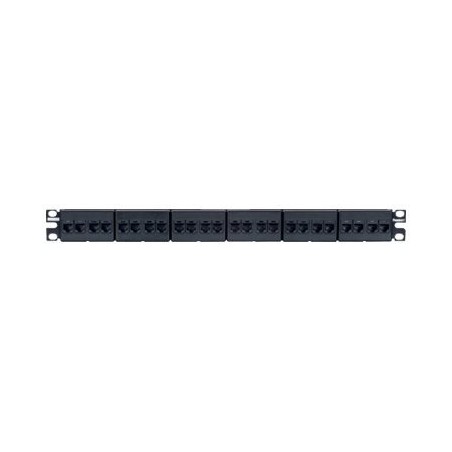 Panduit MINI-COM Coupler Patch Panel - Propojovací panel - CAT 6 - černá - 1U - 19" - 24 porty