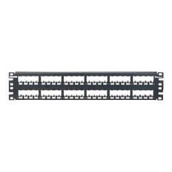 Panduit MINI-COM All Metal Shielded Modular Patch Panel - Propojovací panel - černá - 2U - 19" - 48 portů