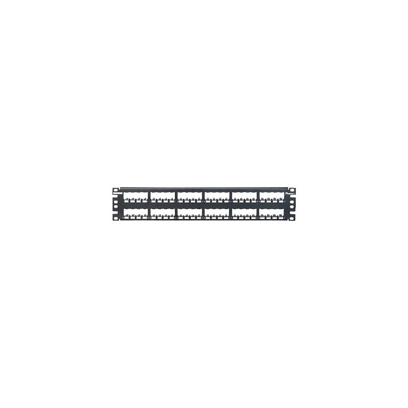Panduit MINI-COM All Metal Shielded Modular Patch Panel - Propojovací panel - černá - 2U - 19" - 48 portů