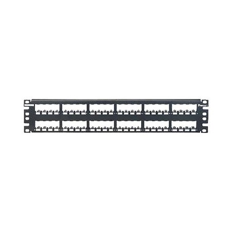Panduit MINI-COM All Metal Shielded Modular Patch Panel - Propojovací panel - černá - 2U - 19" - 48 portů