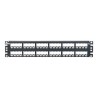 Panduit MINI-COM All Metal Shielded Modular Patch Panel - Propojovací panel - černá - 2U - 19" - 48 portů