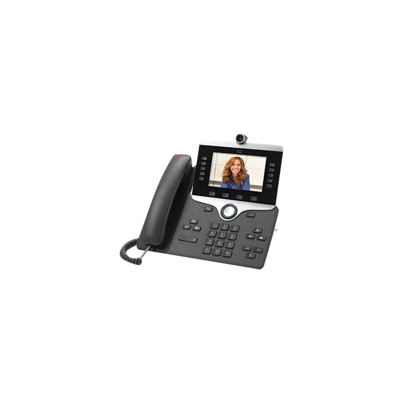Cisco IP Phone 8845 - IP video telefon - s digitální fotoaparát, rozhraní Bluetooth - SIP, SDP - 5 řádků - uhel