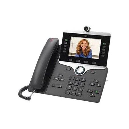 Cisco IP Phone 8845 - IP video telefon - s digitální fotoaparát, rozhraní Bluetooth - SIP, SDP - 5 řádků - uhel