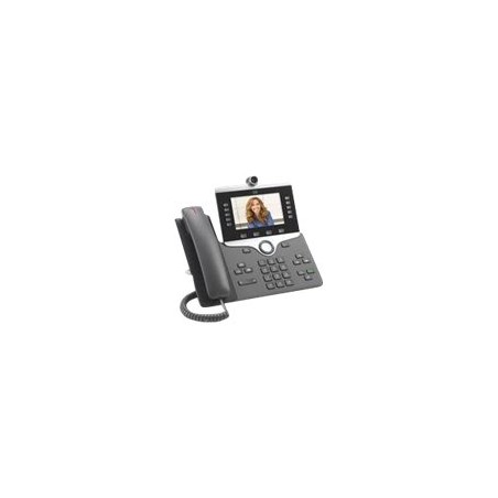 Cisco IP Phone 8865 - IP video telefon - s digitální fotoaparát, rozhraní Bluetooth - SIP, SDP - 5 rádku - uhel - repasovaný