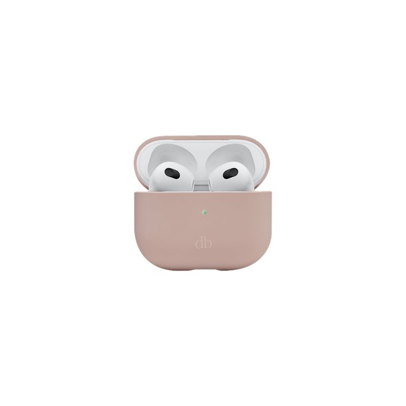 dbramante1928 Costa Rica - Pouzdro pro bezdrátová sluchátka - recyklovaný plast, silikon - růžová pink sand - pro Apple AirPods