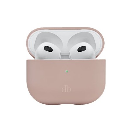 dbramante1928 Costa Rica - Pouzdro pro bezdrátová sluchátka - recyklovaný plast, silikon - růžová pink sand - pro Apple AirPods