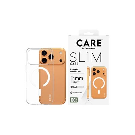 CARE by PanzerGlass SL1M - Zadní kryt pro mobilní telefon - kompatibilita s MagSafe - polykarbonát (PC) - pruhledná - pro Apple