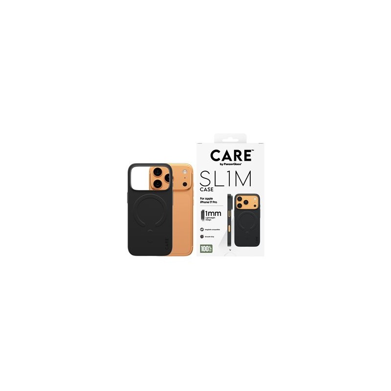 CARE by PanzerGlass SL1M - Zadní kryt pro mobilní telefon - kompatibilita s MagSafe - polykarbonát (PC) - cerná - pro A… CR31019