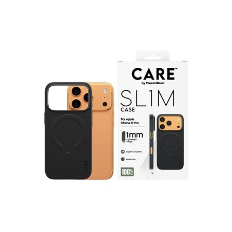 CARE by PanzerGlass SL1M - Zadní kryt pro mobilní telefon - kompatibilita s MagSafe - polykarbonát (PC) - cerná - pro A… CR31019
