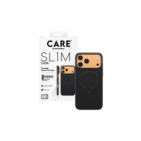 CARE by PanzerGlass SL1M - Zadní kryt pro mobilní telefon - kompatibilita s MagSafe - polykarbonát (PC) - cerná - pro A… CR35749