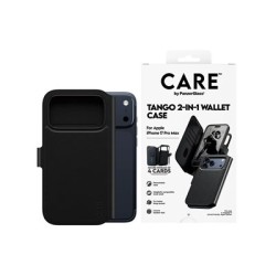 CARE by PanzerGlass Tango - Pouzdro s klopou pro mobilní telefon - kompatibilita s MagSafe - veganská kuže - cerná