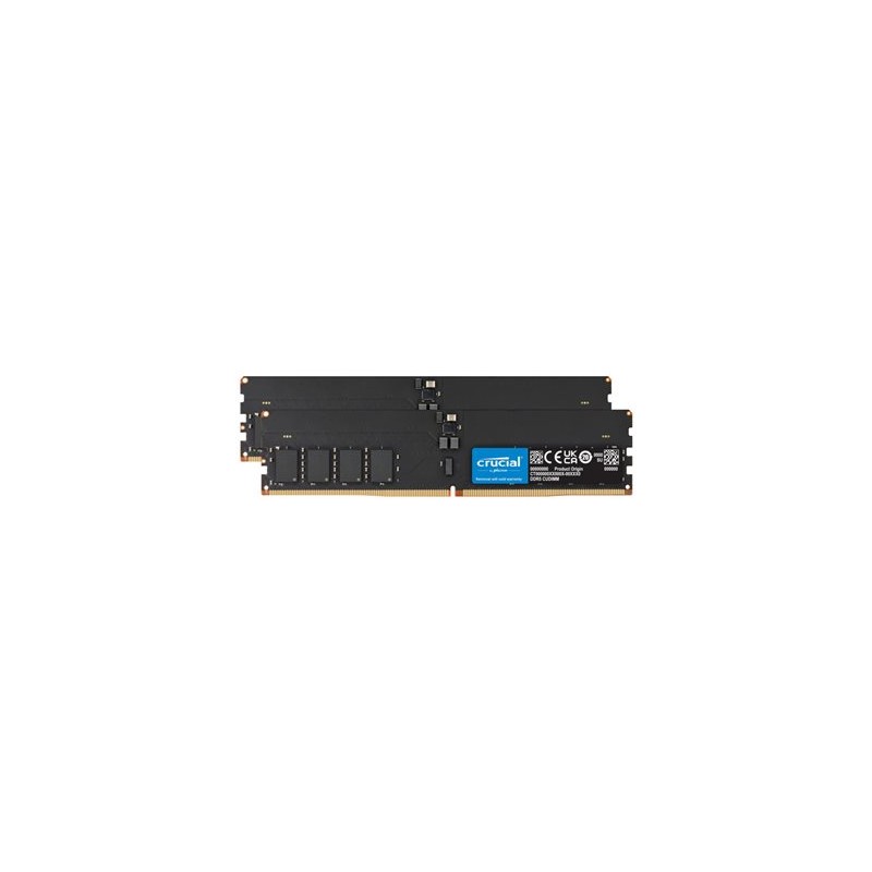 Crucial - DDR5 - modul - 128 GB: 2 x 64 GB - DIMM 288-pin - 3200 MHz / PC5-51200 - CL52 - 1.1 V - hodinový nepredzpracovaný