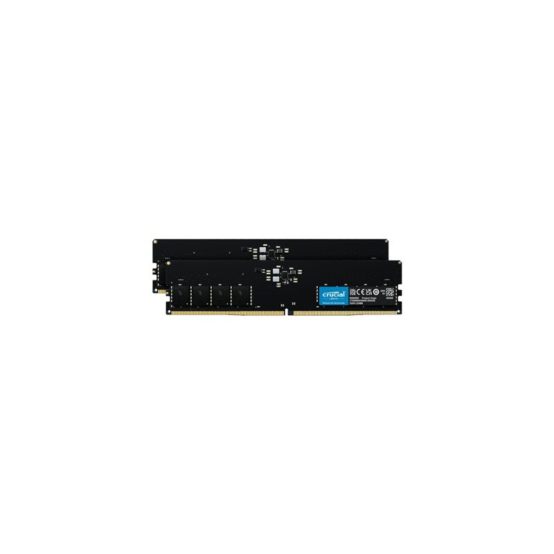 Crucial - DDR5 - sada - 128 GB: 2 x 64 GB - DIMM 288-pin - 2800 MHz / PC5-44800 - CL46 - 1.1 V - bez vyrovnávací pameti