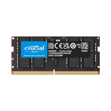 Crucial - DDR5 - modul - 32 GB - SO-DIMM 262 pinu - 3200 MHz / PC5-51200 - CL52 - 1.1 V - nastaveno na taktování - on-die ECC