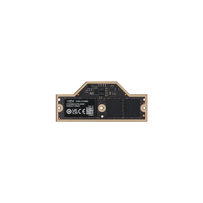 Crucial - LPDDR5X - modul - 64 GB - LPCAMM2 - 3750 MHz - 1.05 V - on-die ECC - cerná