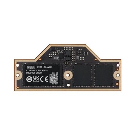 Crucial - LPDDR5X - modul - 64 GB - LPCAMM2 - 3750 MHz - 1.05 V - on-die ECC - cerná