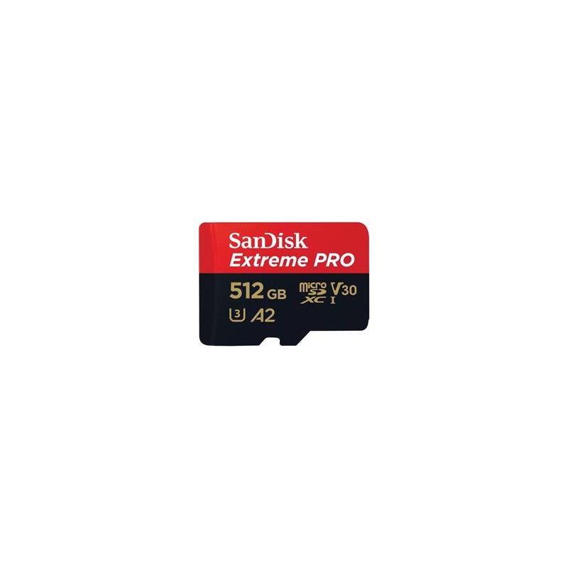 SanDisk micro SDXC karta 512GB Extreme PRO (200 MB/s Class 10, UHS-I U3 V30) + adaptér
