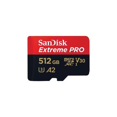 SanDisk micro SDXC karta 512GB Extreme PRO (200 MB/s Class 10, UHS-I U3 V30) + adaptér