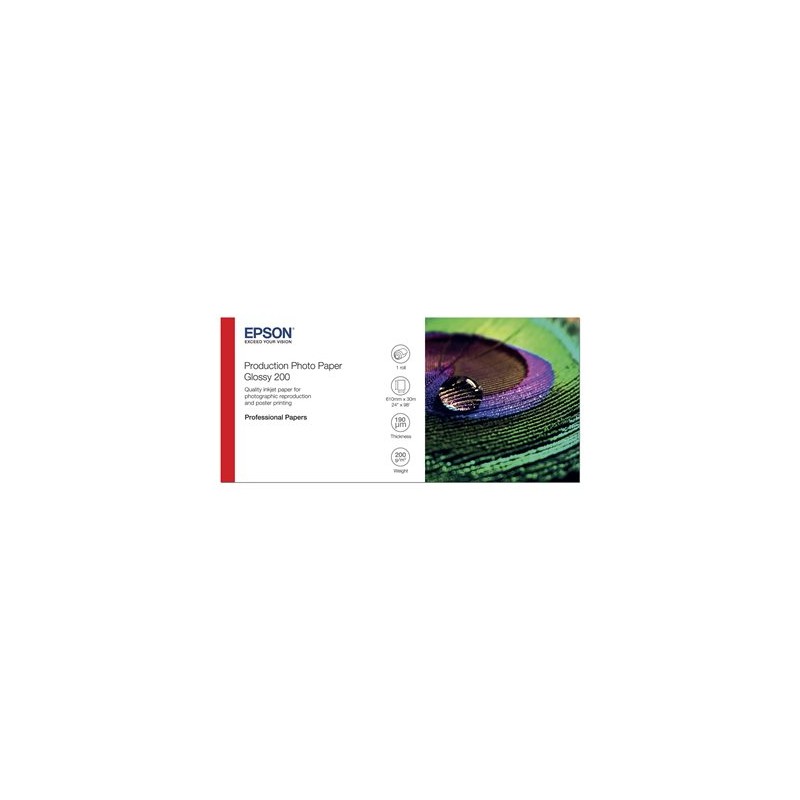 Epson Production - Polyetylén (PE) - lesklý - mikropóry - 200 micron - Role (60,96 cm x 30 m) - 200 g/m? - 1 role fotografický