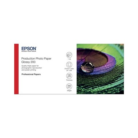 Epson Production - Polyetylén (PE) - lesklý - mikropóry - 200 micron - Role (60,96 cm x 30 m) - 200 g/m? - 1 role fotografický