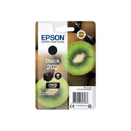 Epson 202 - 6.9 ml - černá - originální - blistr s RF / akustickým alarmem - inkoustová cartridge - pro Expression Premium