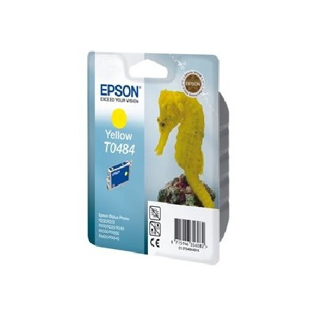 Epson T0484 - 13 ml - žlutá - originální - blistr s RF / akustickým alarmem - inkoustová cartridge - pro Stylus DX3800 Stylus