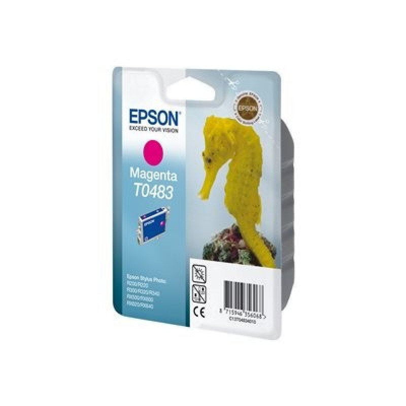 Epson T0483 - 13 ml - purpurová - originální - blistr s RF / akustickým alarmem - inkoustová cartridge - pro Stylus DX3800