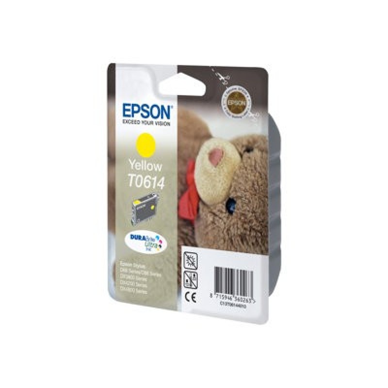 Epson T0614 - 8 ml - žlutá - originální - blistr s RF / akustickým alarmem - inkoustová cartridge - pro Stylus D68, D88