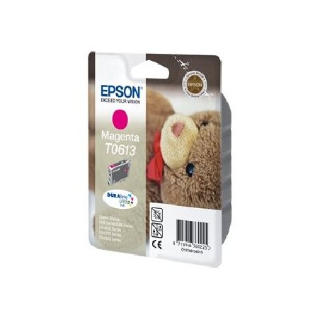 Epson T0613 - 8 ml - purpurová - originální - blistr s RF / akustickým alarmem - inkoustová cartridge - pro Stylus D68, D88