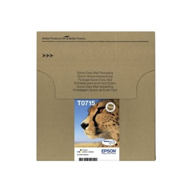 Epson T071 Easy Mail Packaging - 4-balení - 23.9 ml - černá, žlutá, azurová, purpurová - originální - pouzdro - inkoustová