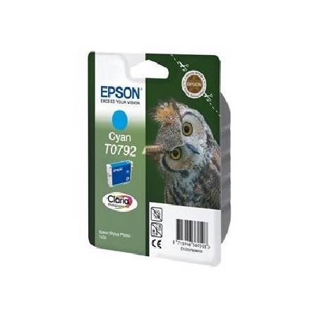 Epson T0792 - 11 ml - azurová - originální - blistr s RF / akustickým alarmem - inkoustová cartridge - pro Stylus Photo 1500