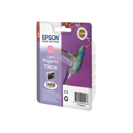 Epson T0806 - Světlá fialová - originální - blistr s RF / akustickým alarmem - inkoustová cartridge - pro Stylus Photo P50