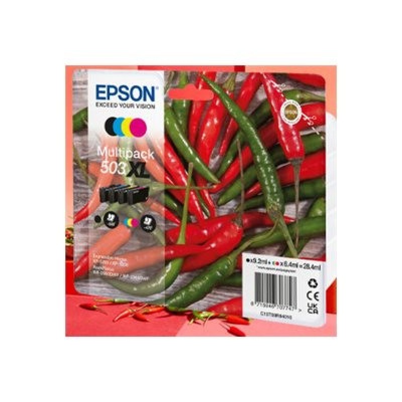 Epson 503 Multipack Easy Mail Packaging - 4-balení - XL - černá, azurová, purpurová, žlutá - originální - blistr - inkoustová