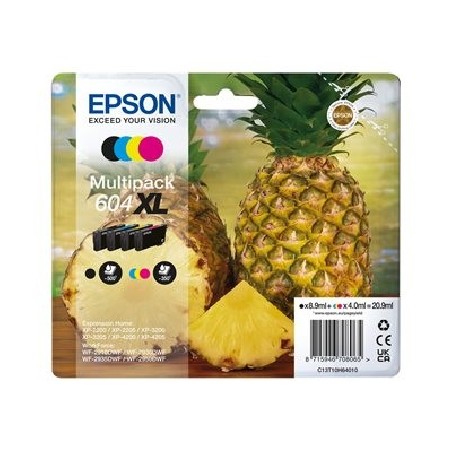 Epson 604XL Multipack - 4-balení - XL - černá, žlutá, azurová, purpurová - originální - blistr s RF / akustickým alarmem