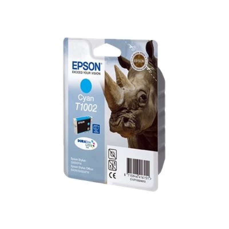Epson T1002 - 11.1 ml - azurová - originální - blistr s RF / akustickým alarmem - inkoustová cartridge - pro Stylus SX510