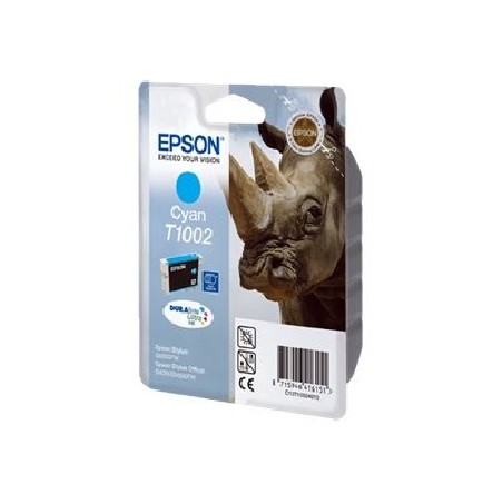 Epson T1002 - 11.1 ml - azurová - originální - blistr s RF / akustickým alarmem - inkoustová cartridge - pro Stylus SX510