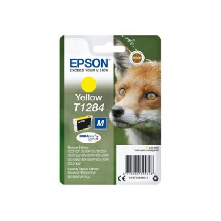 Epson T1284 - Velikost M - žlutá - originální - blistr s RF / akustickým alarmem - inkoustová cartridge - pro Stylus S22
