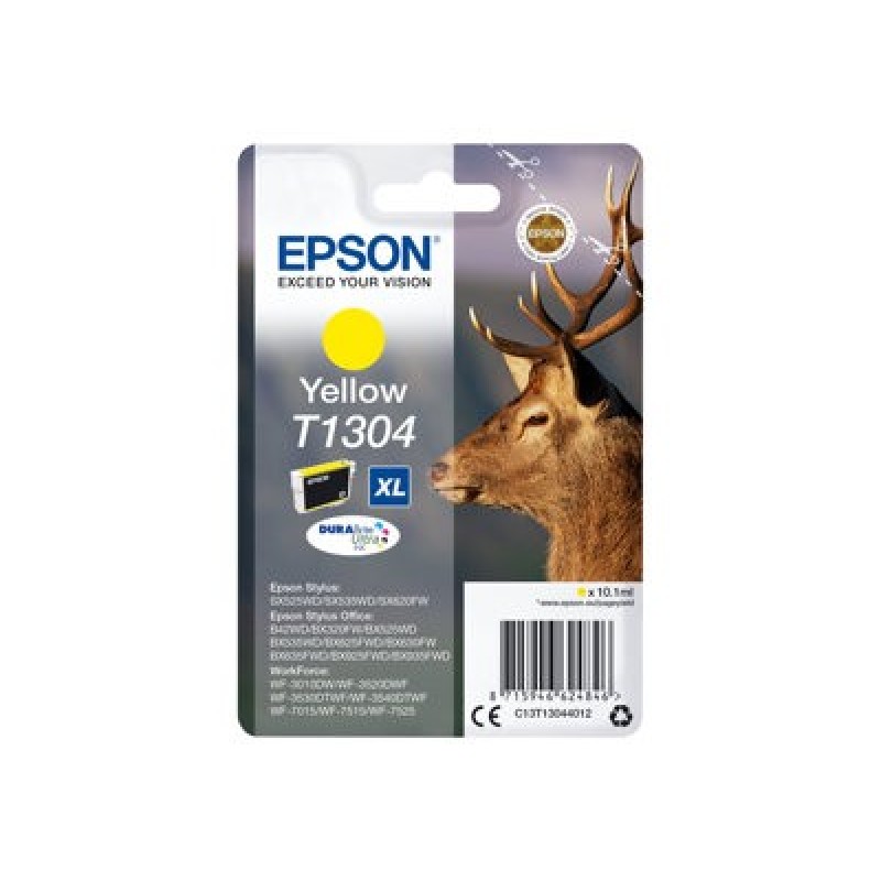 Epson T1304 - Velikost XL - žlutá - originální - blistr s RF / akustickým alarmem - inkoustová cartridge - pro Stylus Office