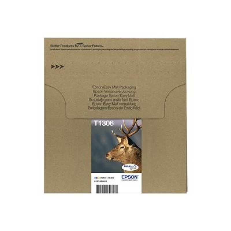 Epson T1306 Multipack Easy Mail Packaging - 3-balení - 30.3 ml - žlutá, azurová, purpurová - originální - pouzdro - inkoustová