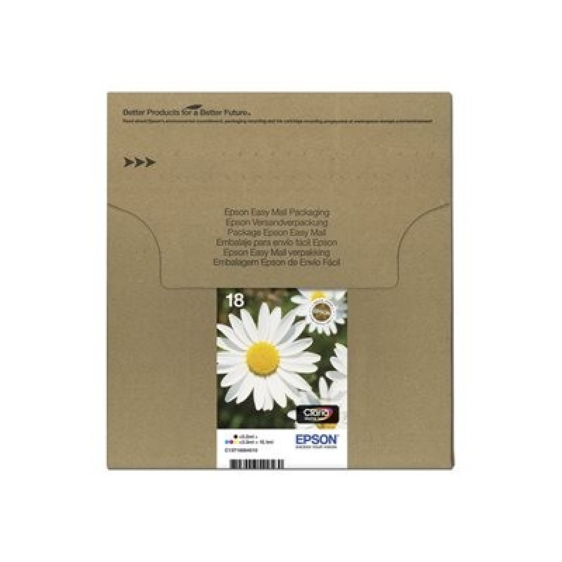 Epson T1806 Easy Mail Packaging - 4-balení - 15.1 ml - černá, žlutá, azurová, purpurová - originální - pouzdro - inkoustová