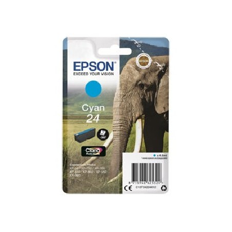 Epson 24 - 4.6 ml - azurová - originální - blistr s RF alarmem - inkoustová cartridge - pro Expression Photo XP-55, 750, 760