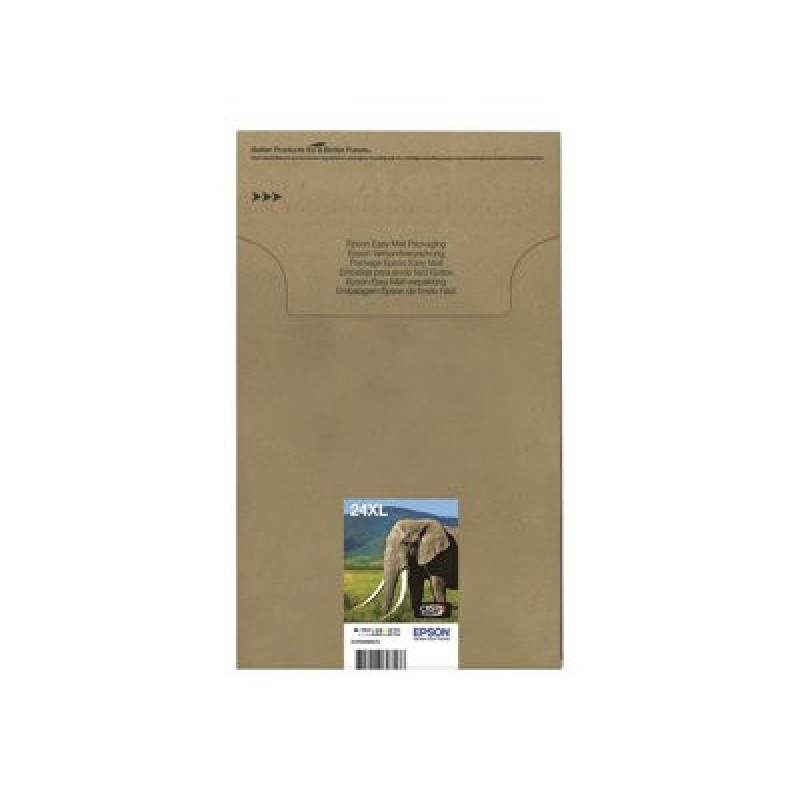 Epson 24XL Multipack Easy Mail Packaging - 6-balení - 55.7 ml - XL - černá, žlutá, azurová, purpurová, světlá fialová, světle